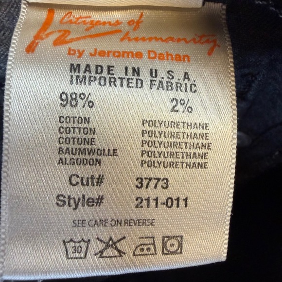 Citizens of Humanity Skinny Ankle Jeans Women's Size 29 Black Denim Pants - Picture 6 of 8